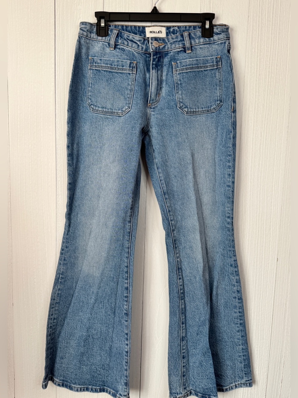Rolla's Sailor Wide Leg Jeans Light Wash Flare Denim 29